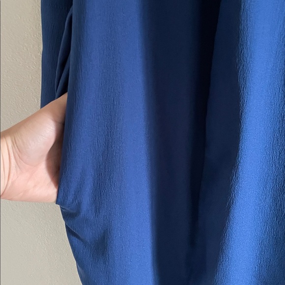 MM Lafleur Gosia 2.0 Dress Women’s Size 1X Wrap Work Pockets Azurite Blue NWT - Picture 7 of 13